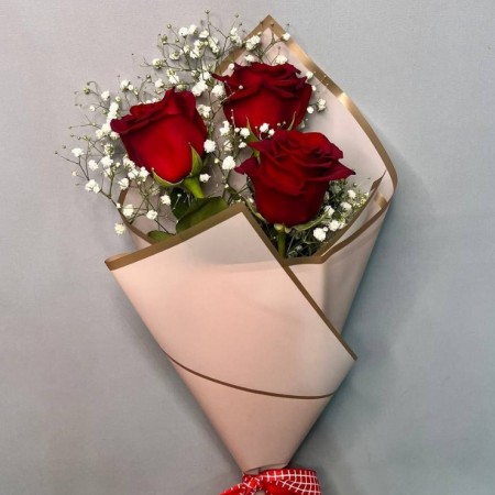 Букет «Три чувственные розы» за 1 470 - «Ромашково» в Красноярске