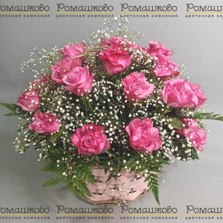Корзина с цветами «Нежные цветы» за 17 000 - «Ромашково» в Красноярске