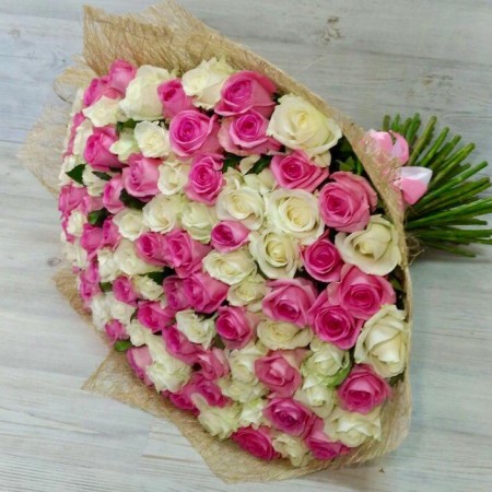 Букет из 101 розы (50см) за 26 350 - «Ромашково» в Красноярске