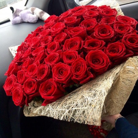 Букет из 51 красной розы (70 см) за 18 920 - «Ромашково» в Красноярске