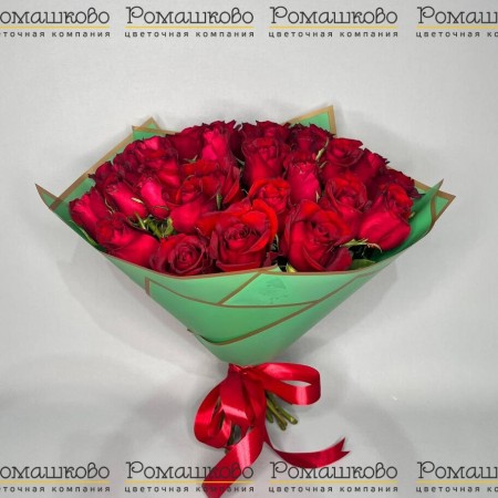 Букет из красных роз Кения за 3 200 - «Ромашково» в Красноярске