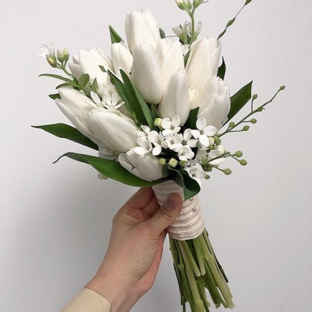 Букет «Белые тюльпаны» за 2 560 - «Ромашково» в Красноярске