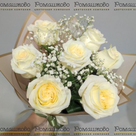 Букет из 7 пионовидных роз за 2 750 - «Ромашково» в Красноярске